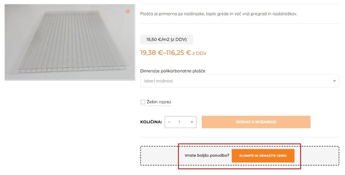 Izenačite ceno